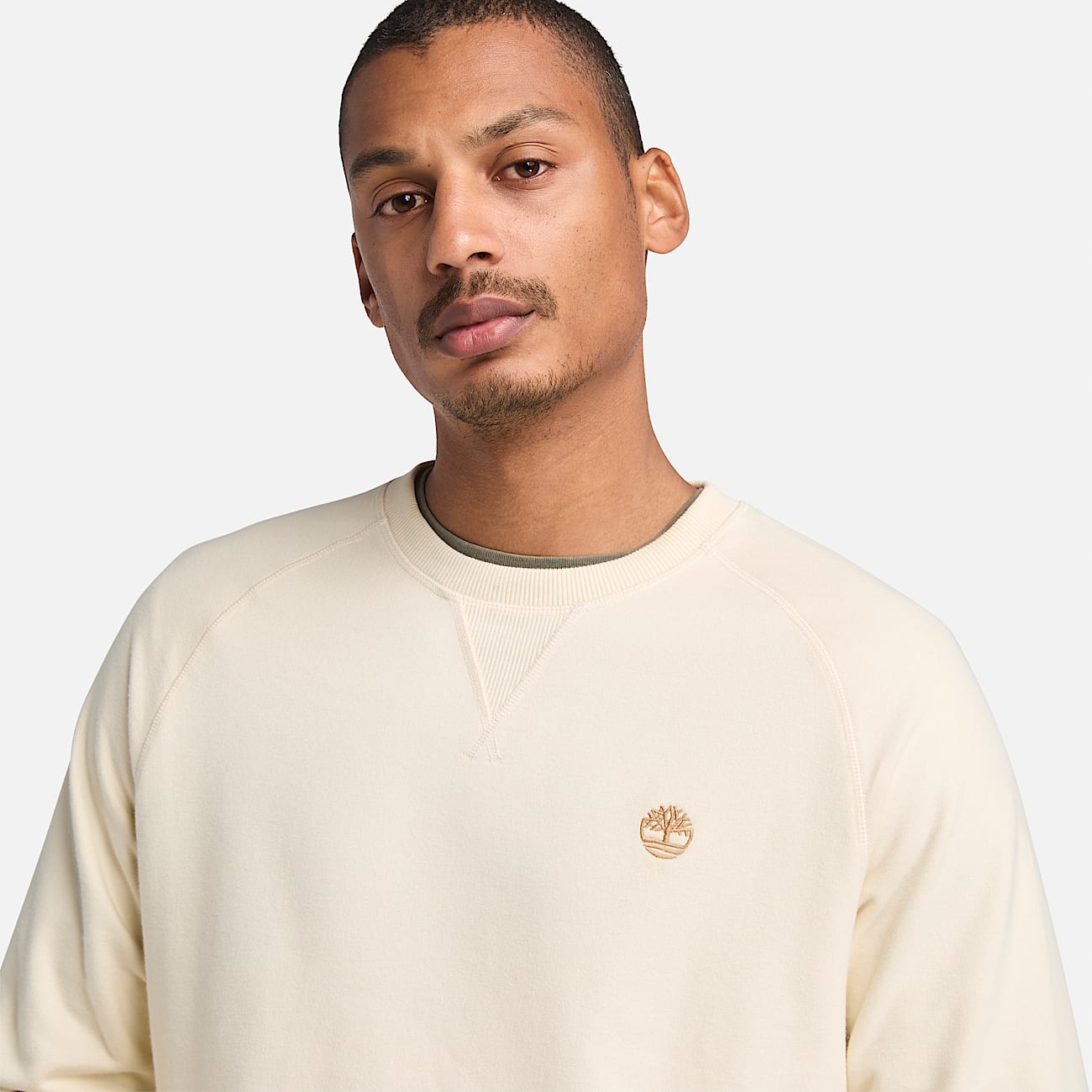 Felpa Girocollo Loopback Exeter River da Uomo in beige chiaro