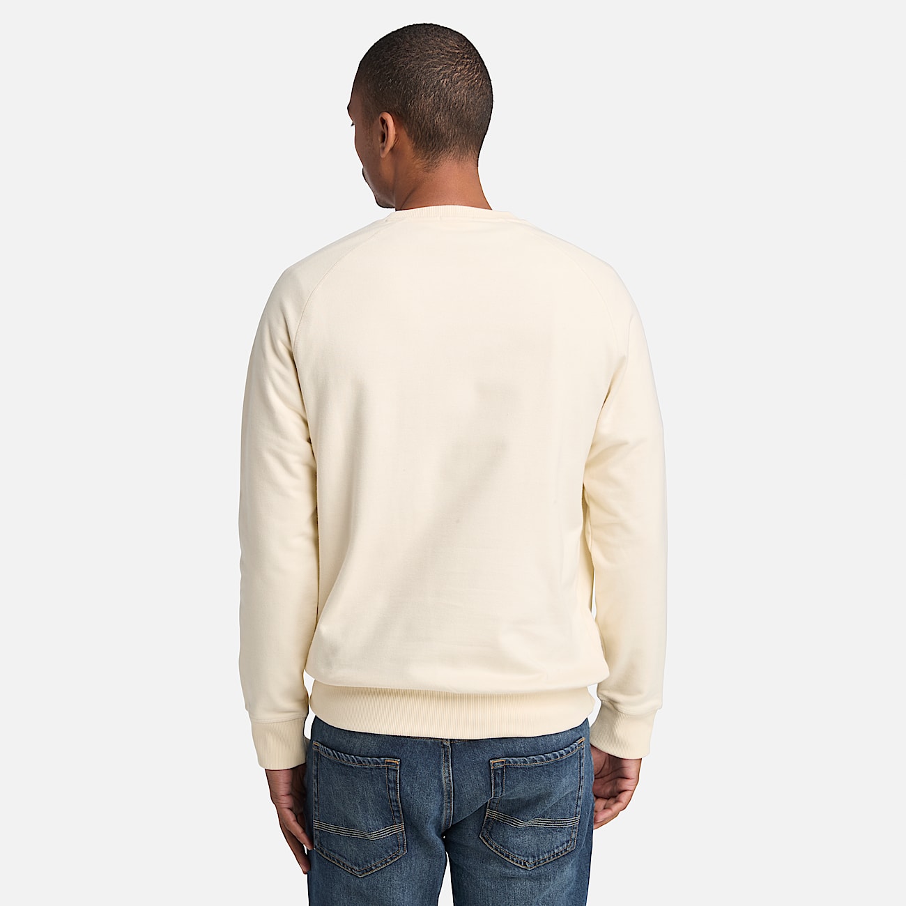 Felpa Girocollo Loopback Exeter River da Uomo in beige chiaro