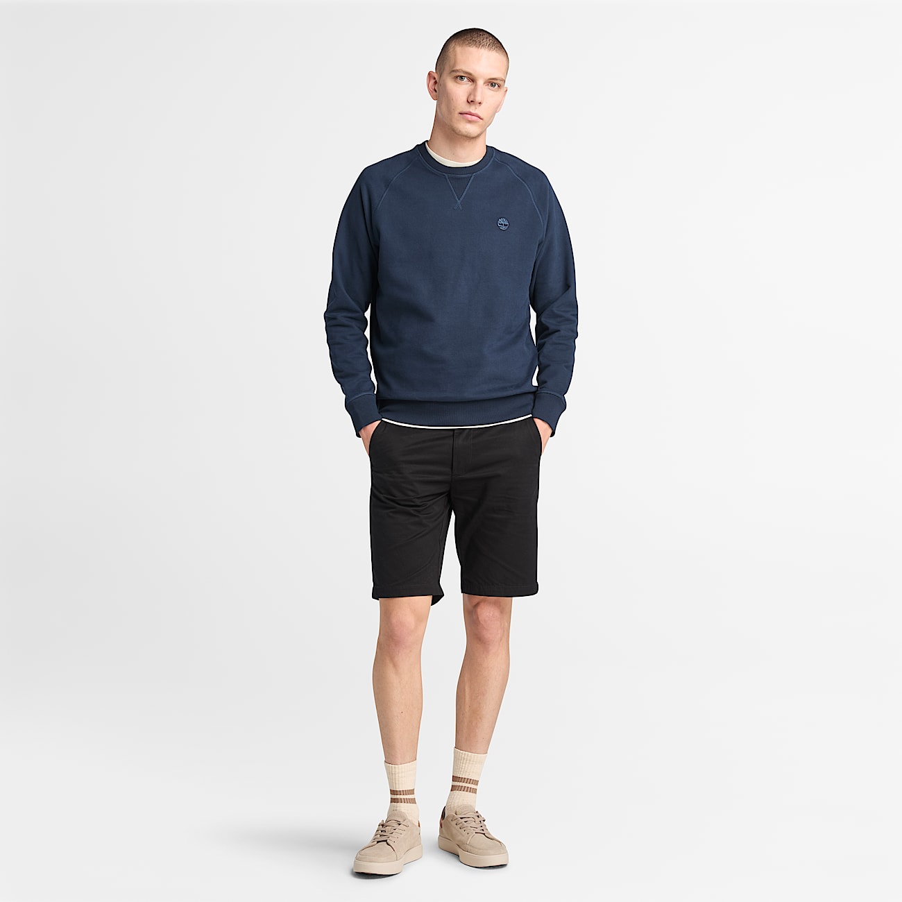 Exeter River Loopback Crewneck Sweatshirt for Men in Dark Blue - 2