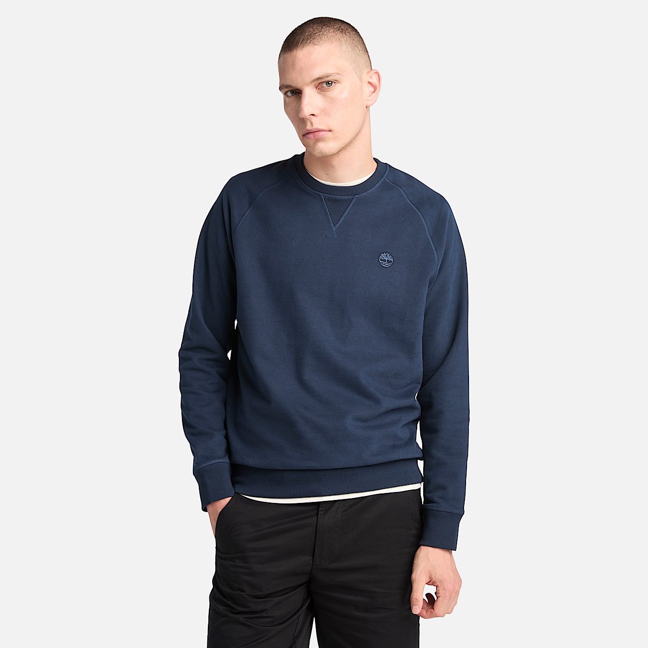 Exeter River Loopback Crewneck Sweatshirt for Men in Dark Blue - 1