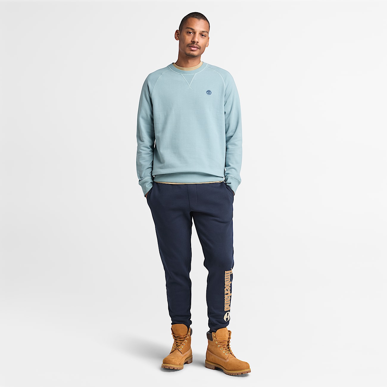 Exeter River Loopback Sweatshirt met ronde hals voor heren in blauw - 2