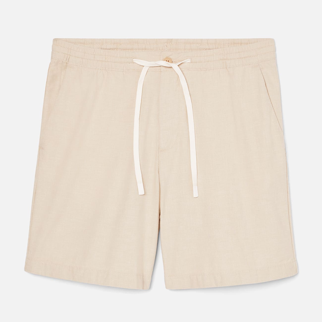 Baumwoll-Leinen-Shorts für Herren in Beige