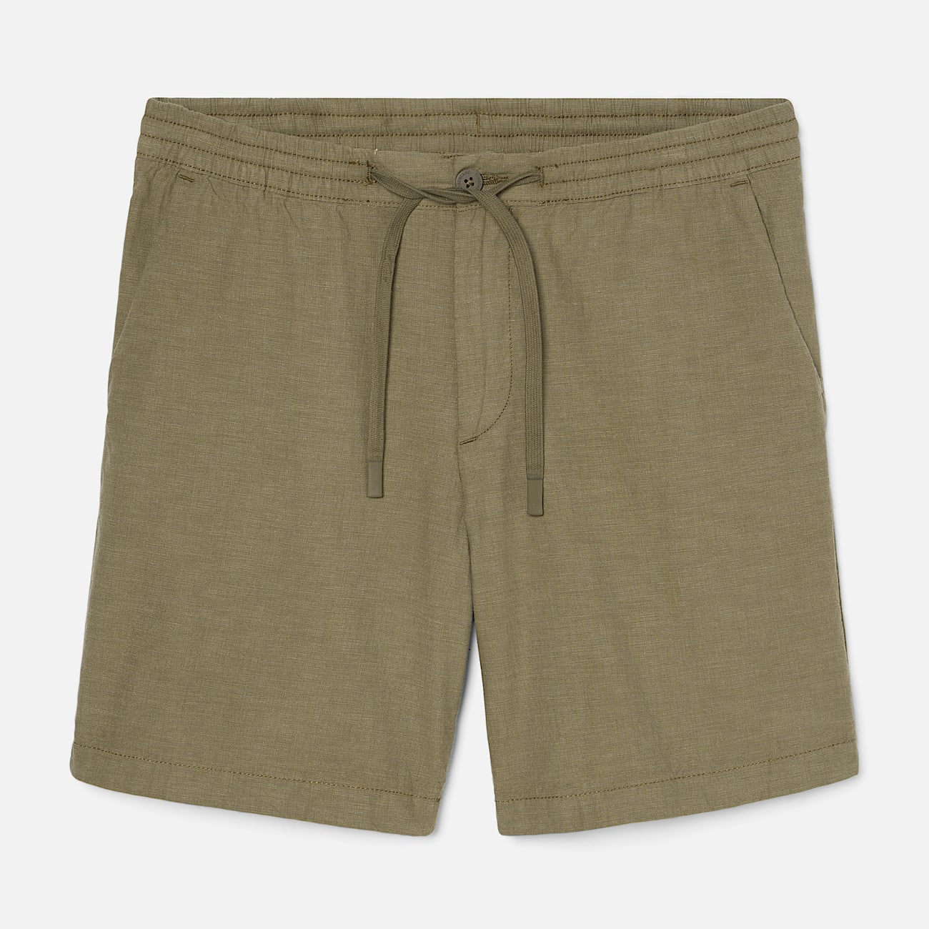 Baumwoll-Leinen-Shorts für Herren in Grün - 5