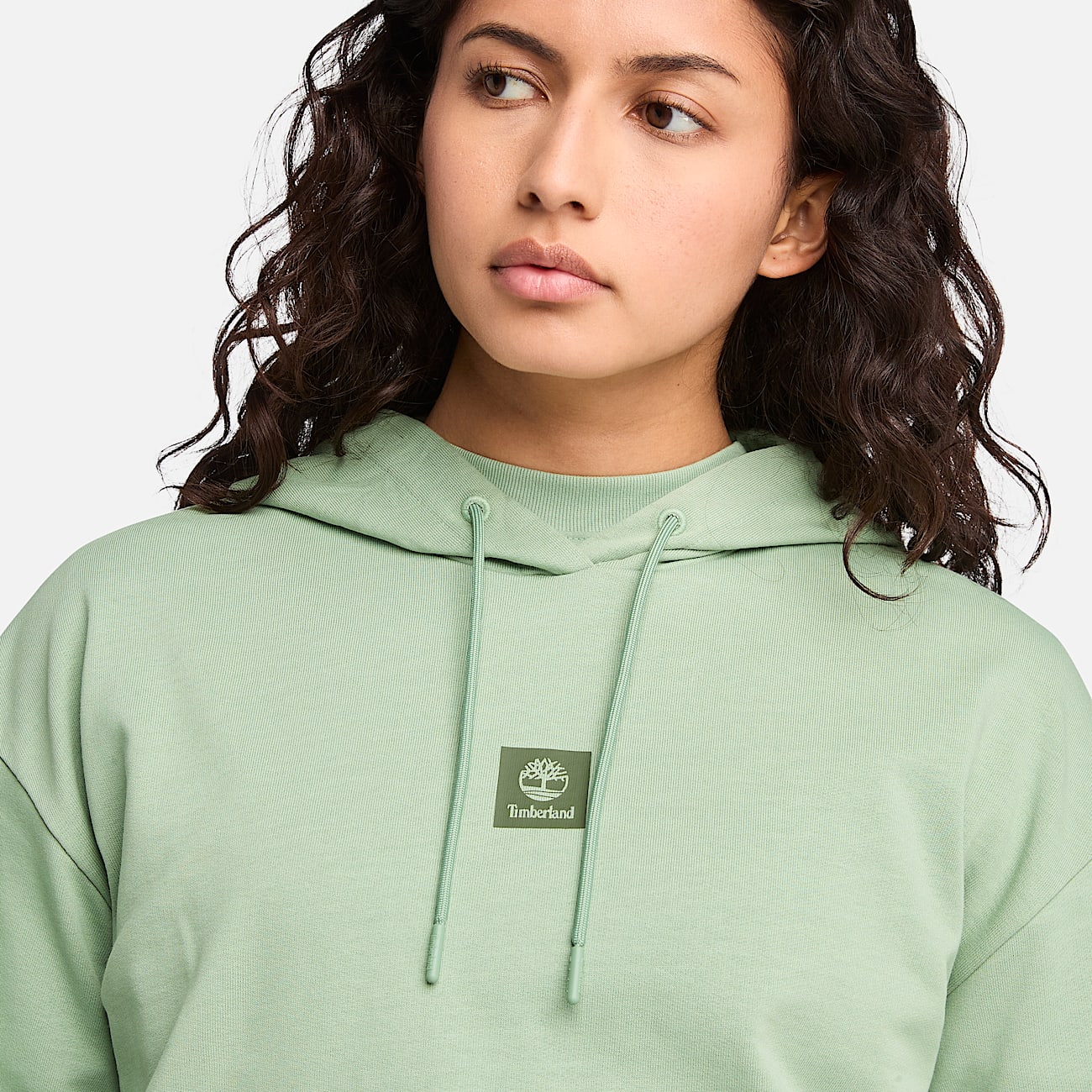 Loop Back Hoodie for Women in Green