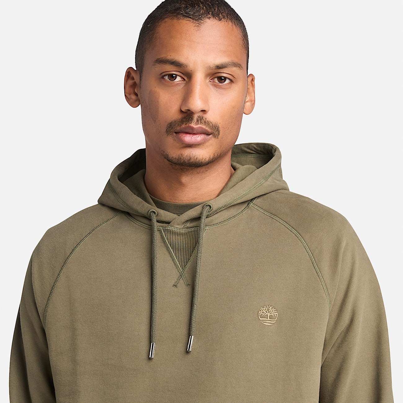 Felpa con Cappuccio Loopback Exeter River da Uomo in verde - 3