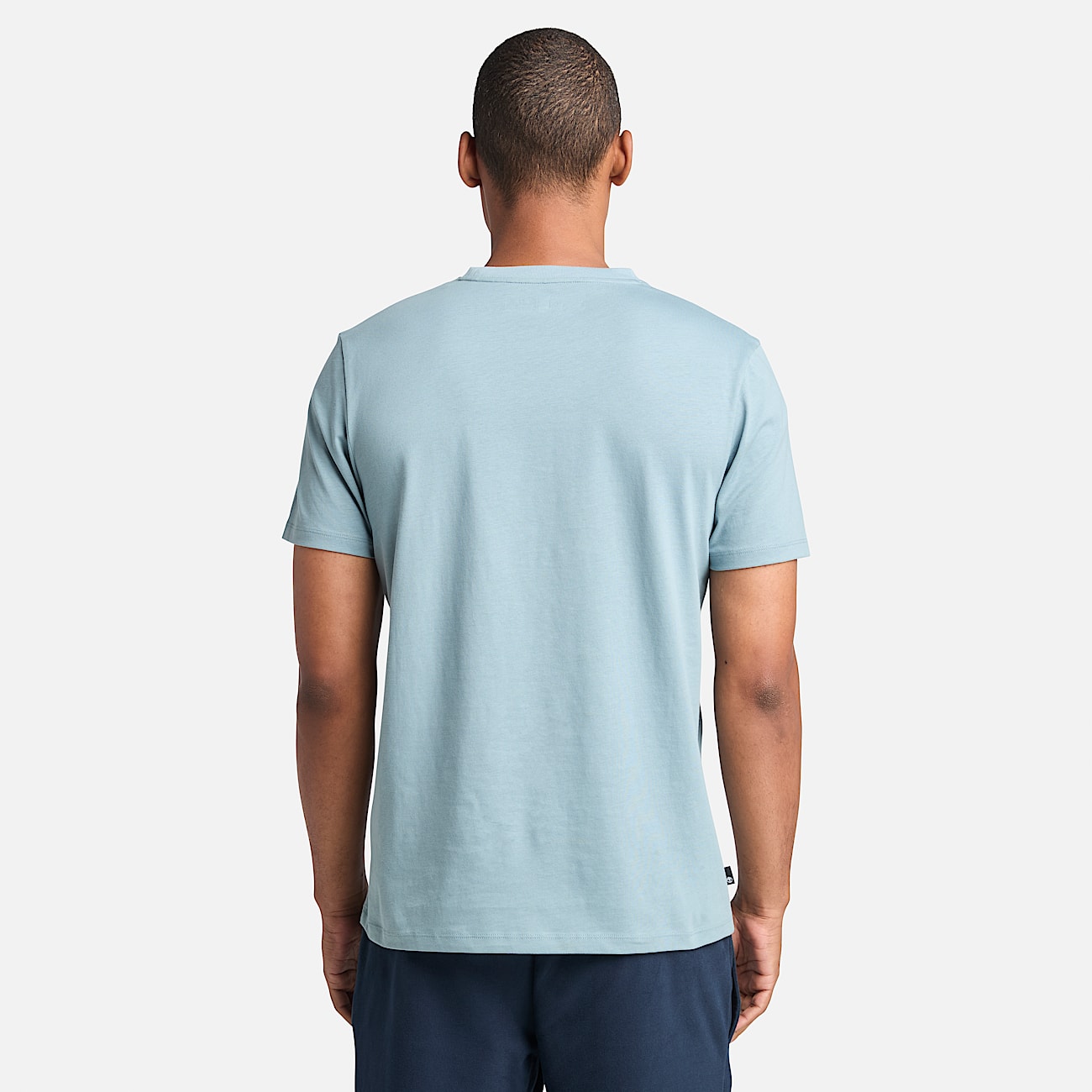 Camiseta de manga corta Kennebec River con logotipo lineal para hombre en azul claro - 4