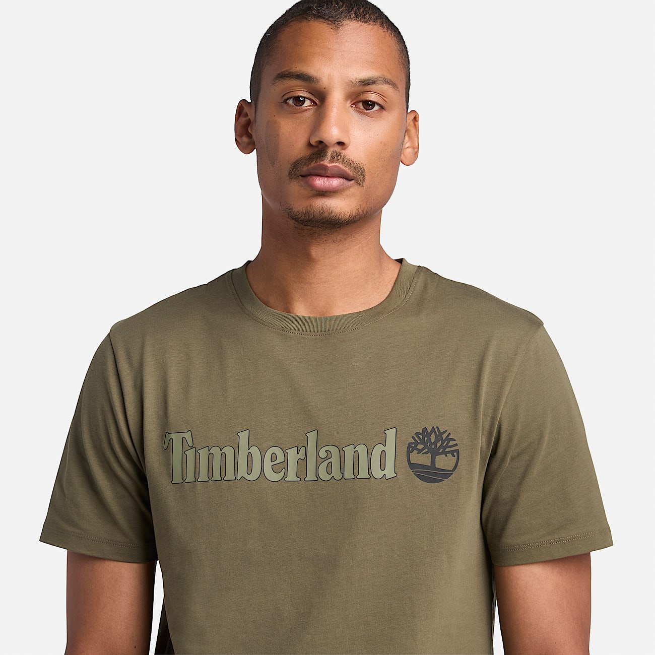 T-shirt à manches courtes et logo linéaire Kennebec River pour homme en vert - 3
