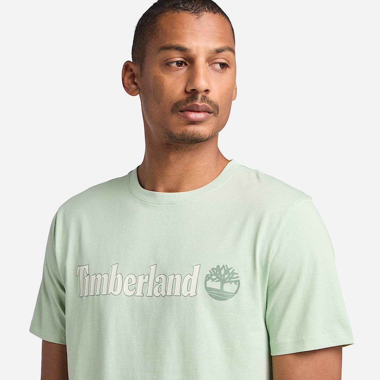 Kennebec River Linear Logo Short Sleeve T-Shirt for Men in Green - 3