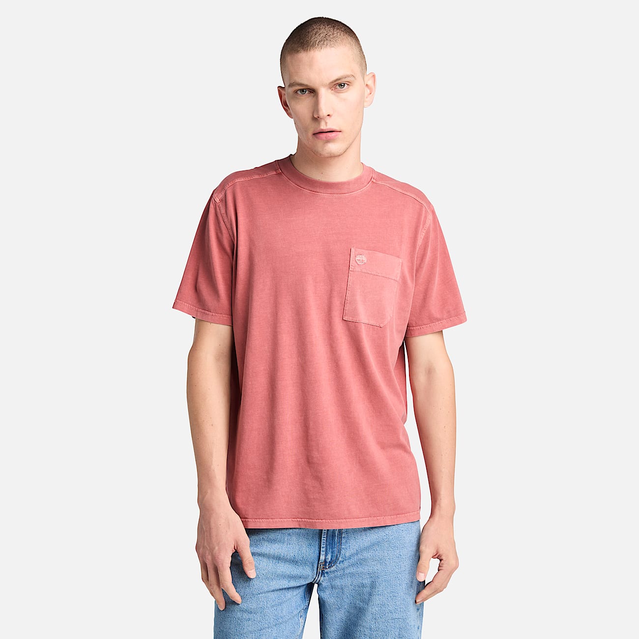 Merrymack River T-Shirt mit Stückfärbung für Herren in Rot - 1