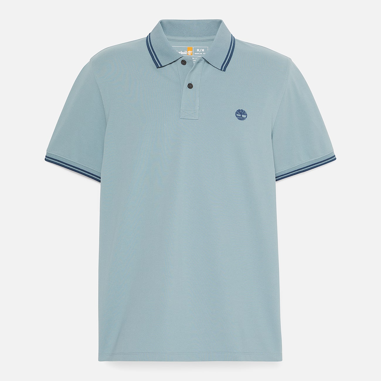 Polo Piqué com Risca Millers River para Homem em azul-claro - 5