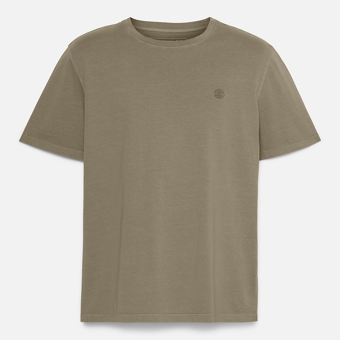 Camiseta de manga corta teñida en prenda Dunstan River para hombre en verde - 5