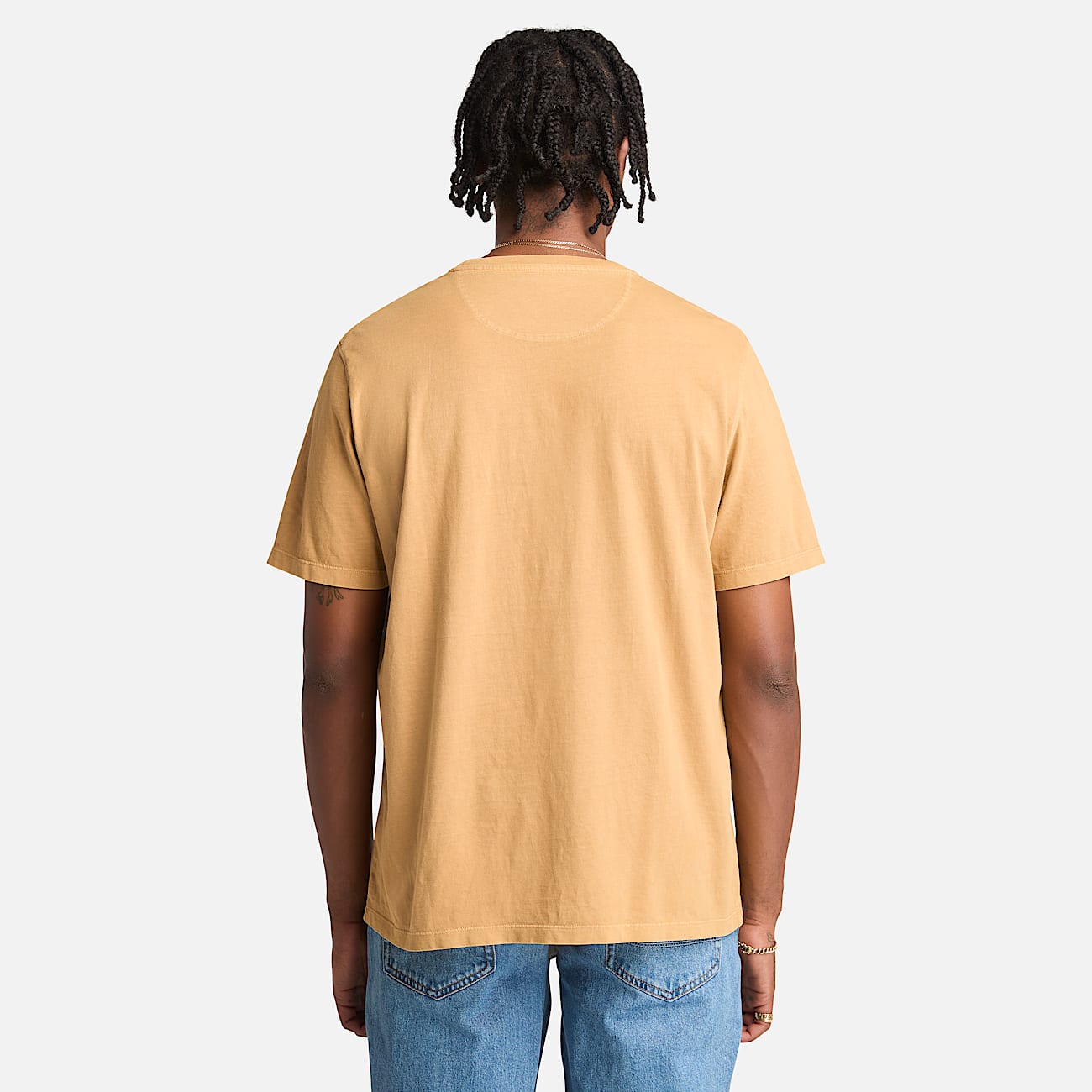 Dunstan River Garment Dye Short-Sleeve T-Shirt for Men in Yellow - 4