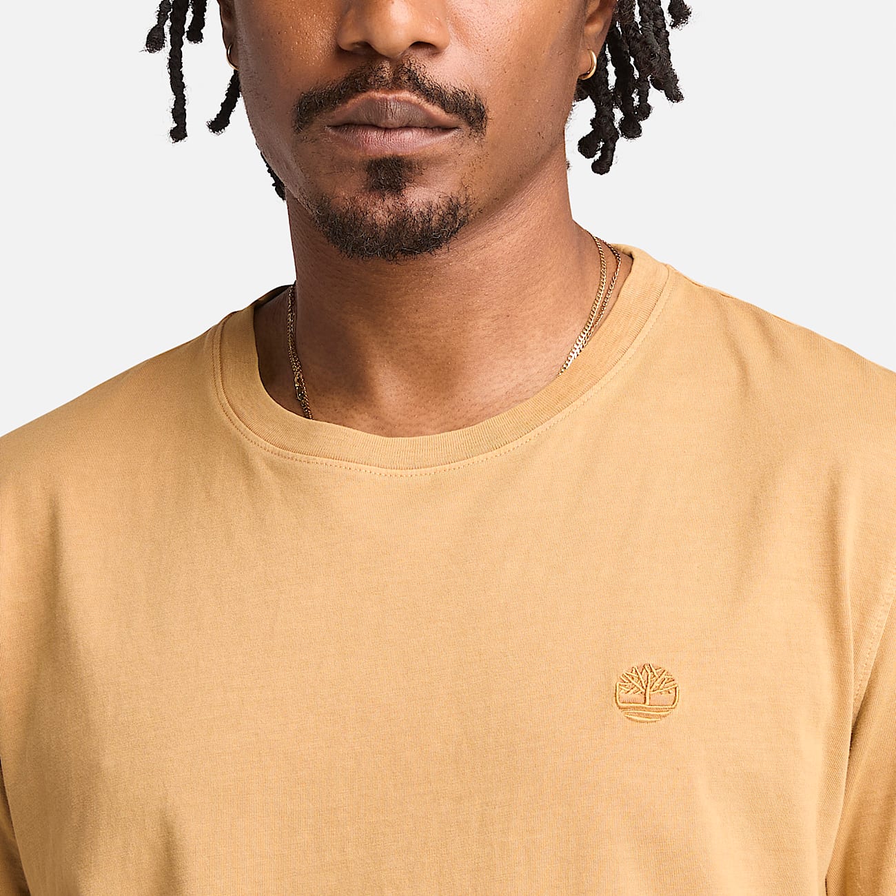 Dunstan River Garment Dye Short-Sleeve T-Shirt for Men in Yellow - 3