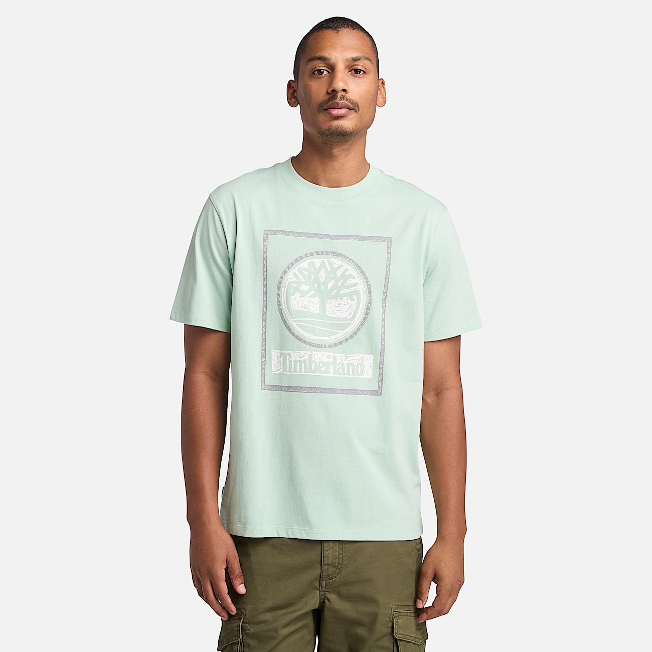 Seasonal Stack Graphic T-Shirt for Men in Green - 1