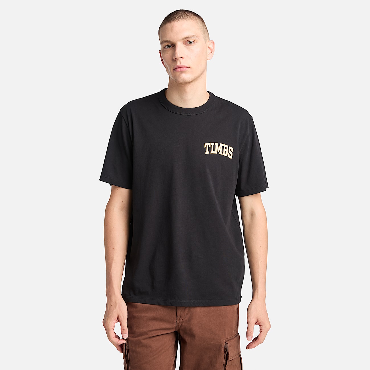 T-shirt à motif TIMBS pour homme en noir - 1