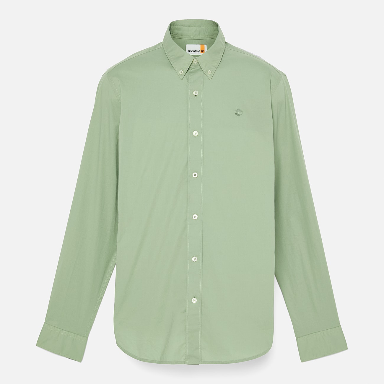 Camisa de Manga Comprida em Popelina Elástica para Homem em verde - 5