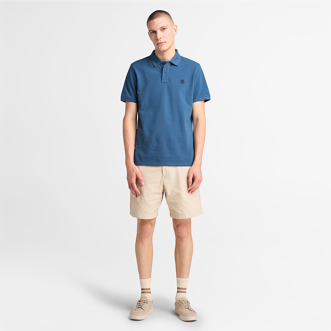 Polo em Piqué Millers River para Homem em azul-escuro - 2