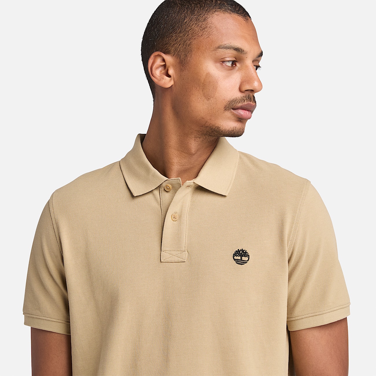 Millers River Pique Polo Shirt for Men in Beige - 3