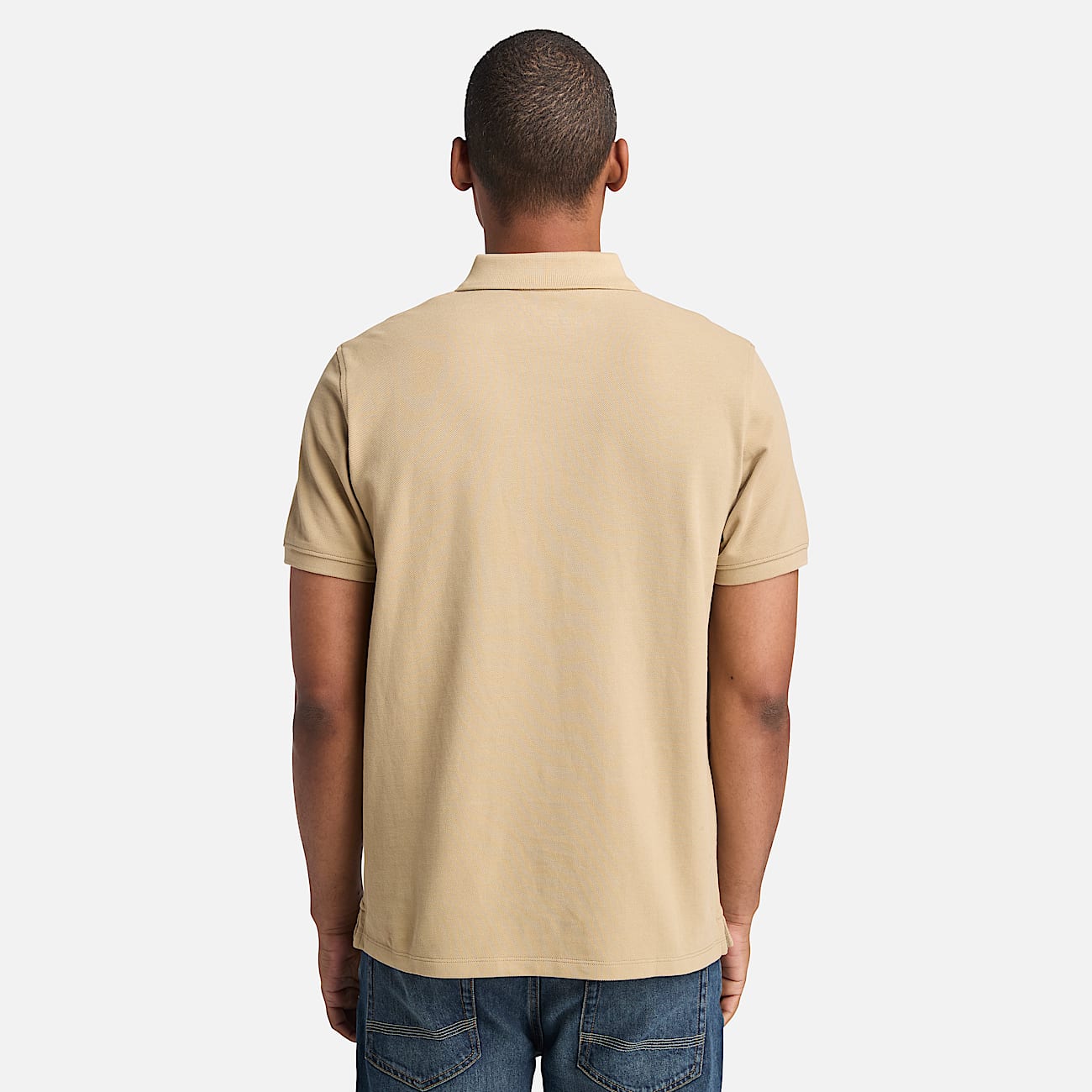 Millers River Pique Polo Shirt for Men in Beige - 4