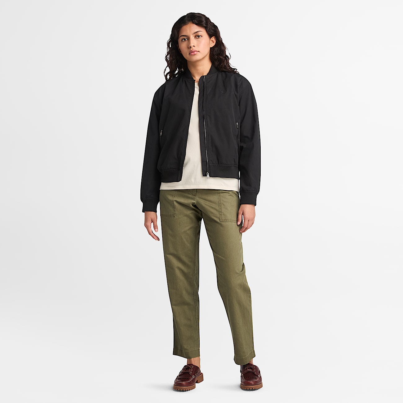 Linnen Utility Fatigue Broek voor dames in groen - 2