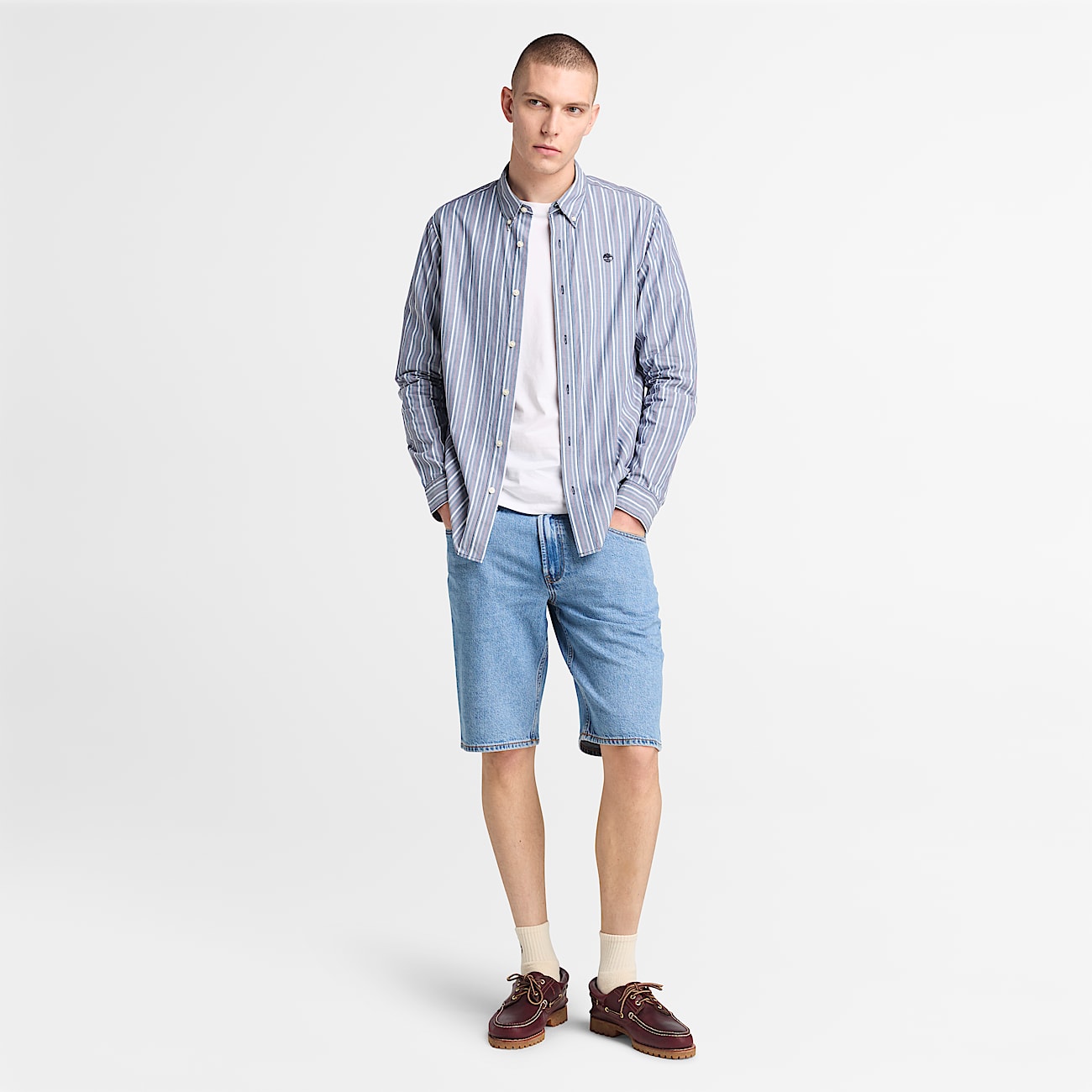 Striped Shirt for Men in Navy - 2
