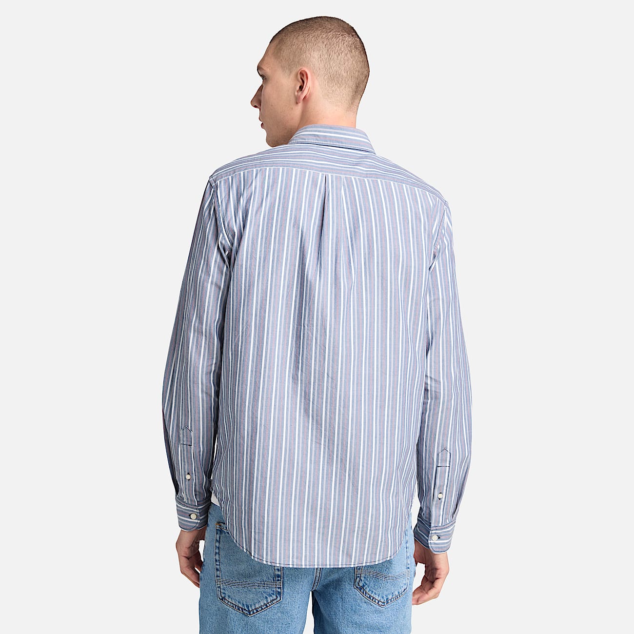 Striped Shirt for Men in Navy - 4
