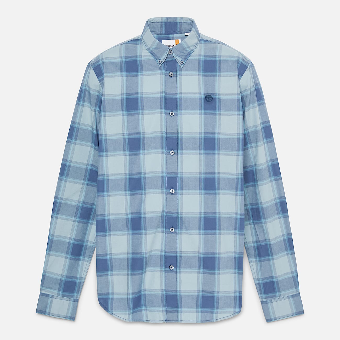 Poplin Check Shirt for Men in Navy - 5