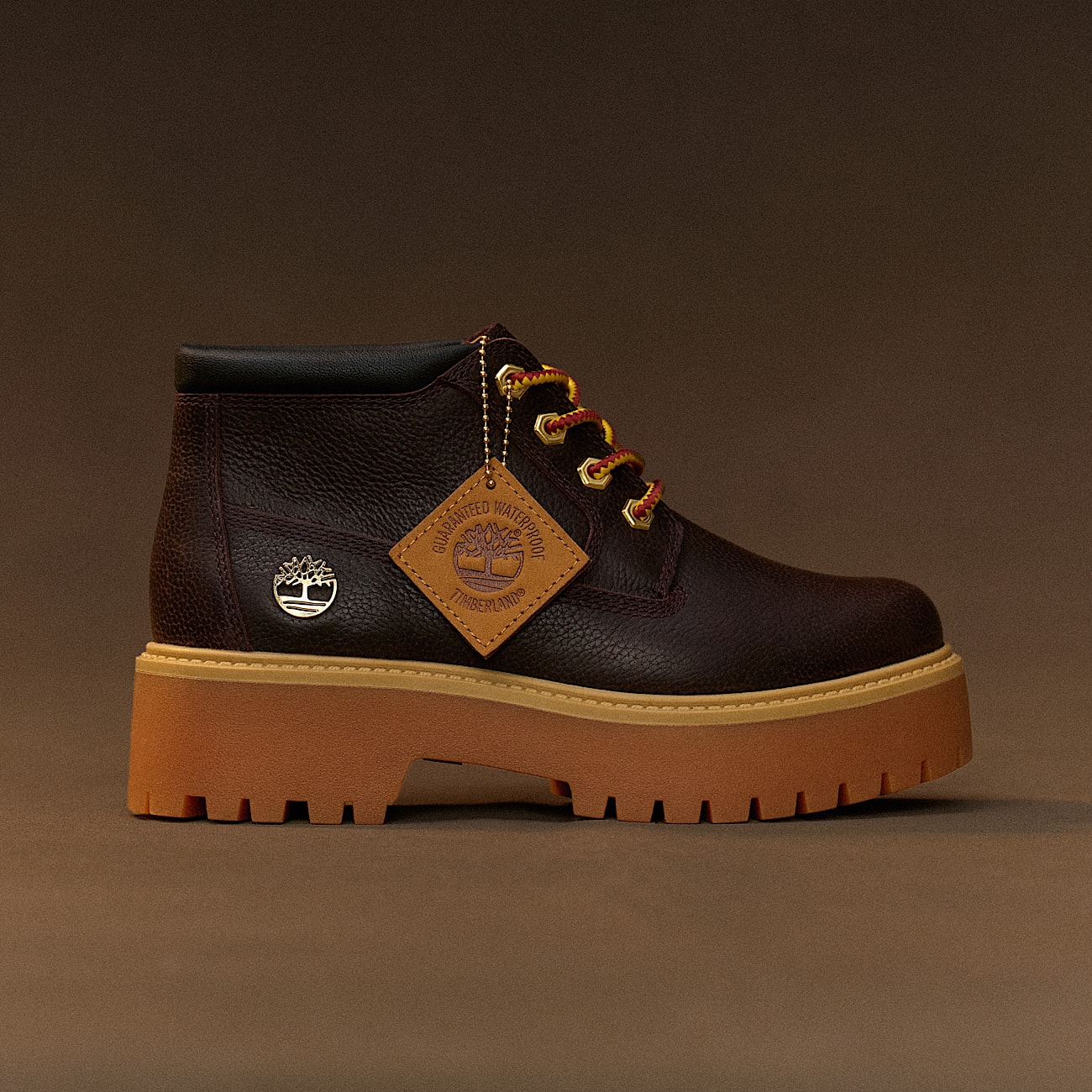 Stone Street Espresso Platform Waterproof Chukka Boot for Women in Dark Brown/Black