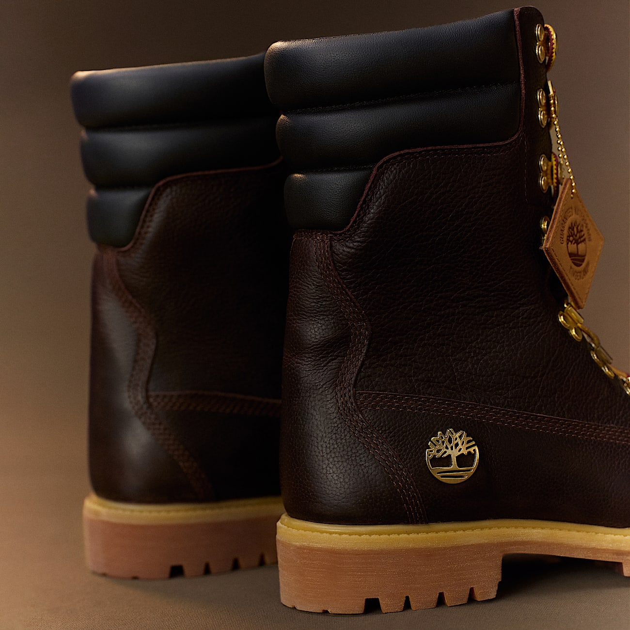 Timberland® Premium Espresso Tall Lace-Up Waterproof Boot for Men in Dark Brown/Black