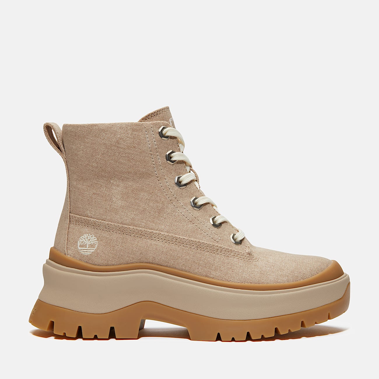 Roxie Lane Mid Lace-Up Boot for Women in Beige - 1