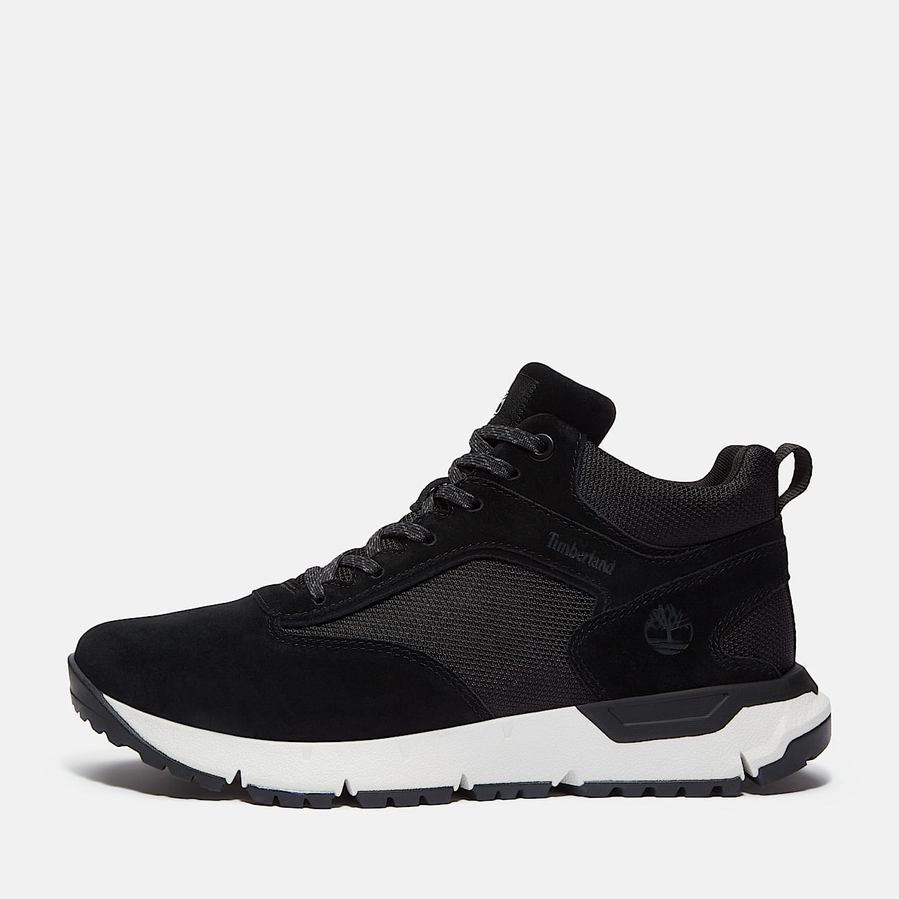 Voyager Park Mid Lace-Up Trainer for Men in Black/White