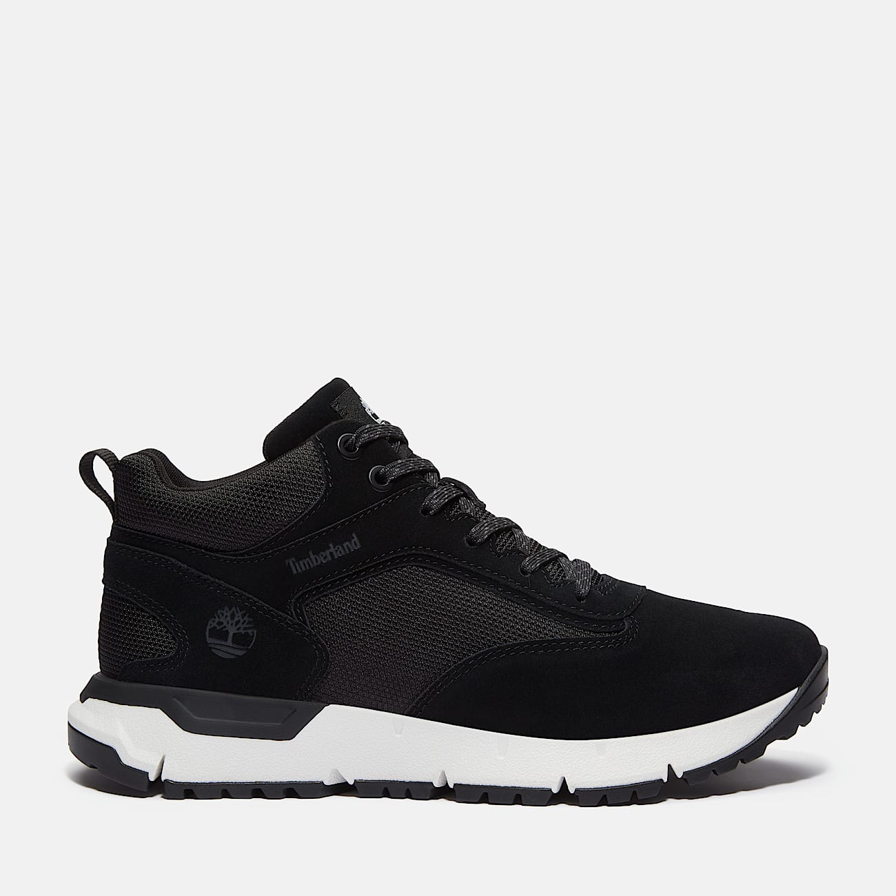 Voyager Park Mid Lace-Up Trainer for Men in Black/White