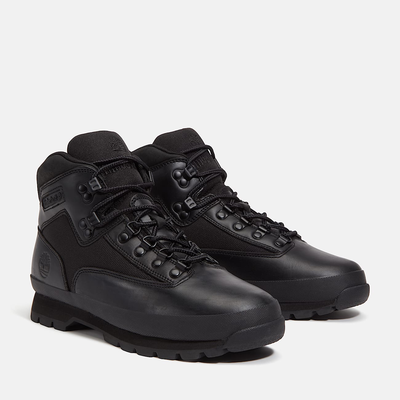 Euro Hiker Leather Boot for Men in Black - 6