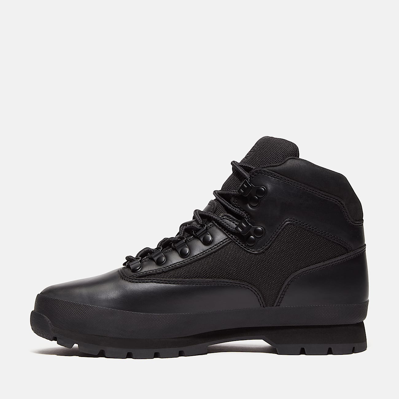 Euro Hiker Leather Boot for Men in Black - 8