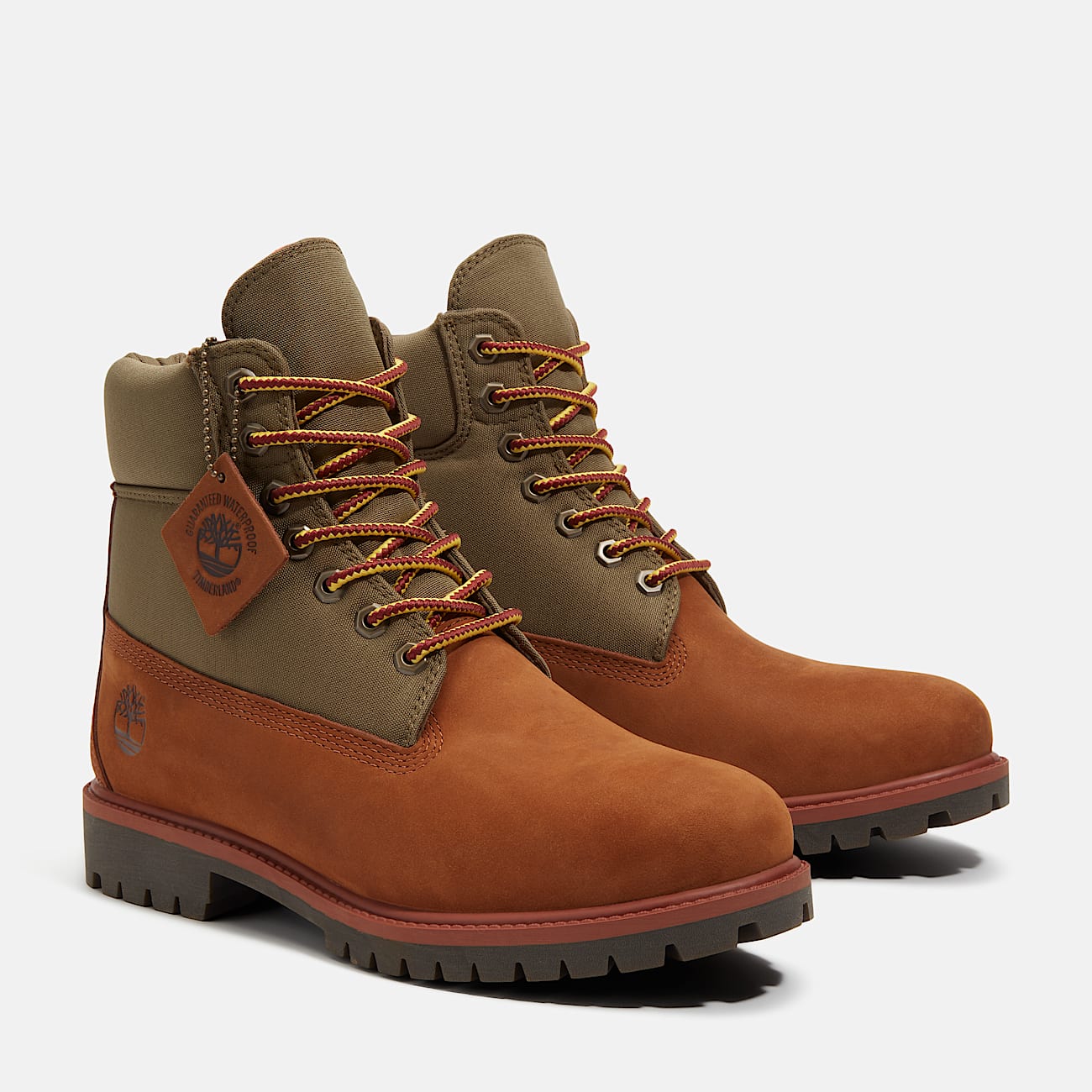 Timberland® Heritage 6-Inch Waterproof Boot for Men in Medium Brown/Green