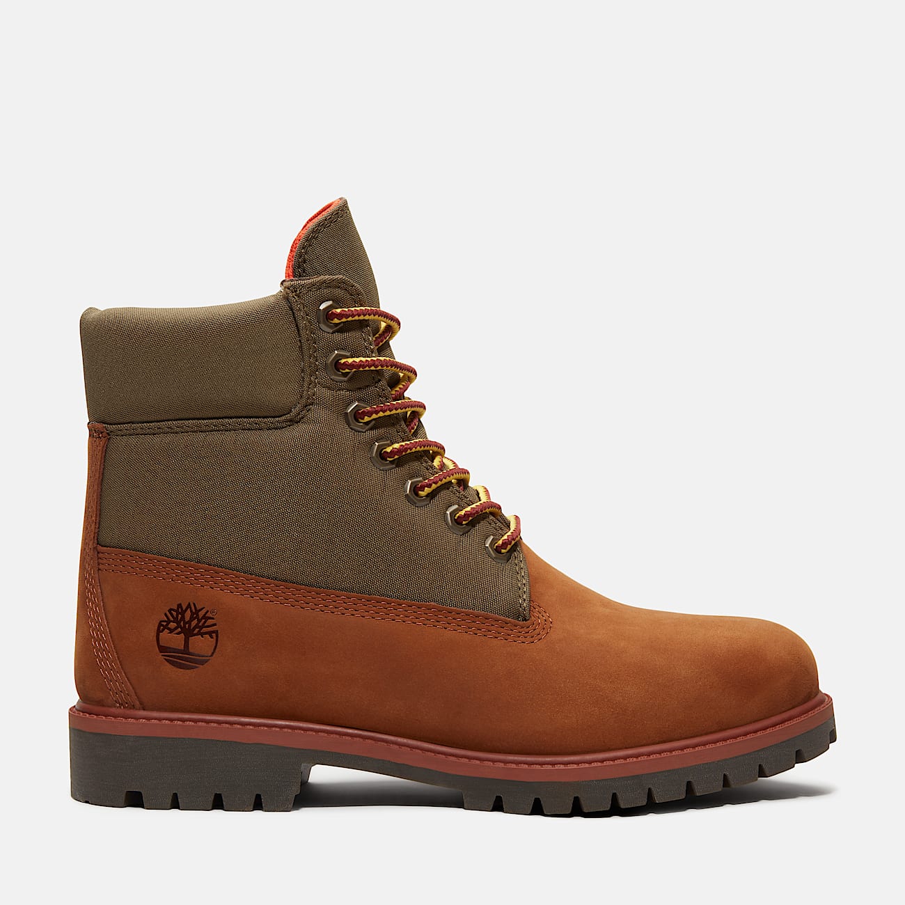 Timberland® Heritage 6-Inch Waterproof Boot for Men in Medium Brown/Green