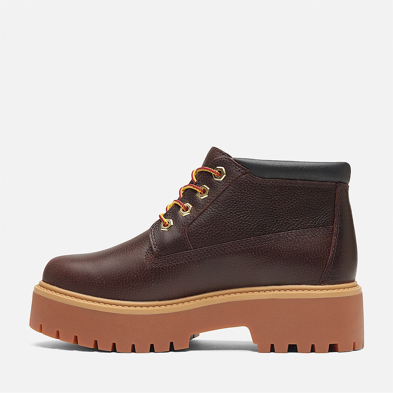 Stone Street Espresso Platform Waterproof Chukka Boot for Women in Dark Brown/Black