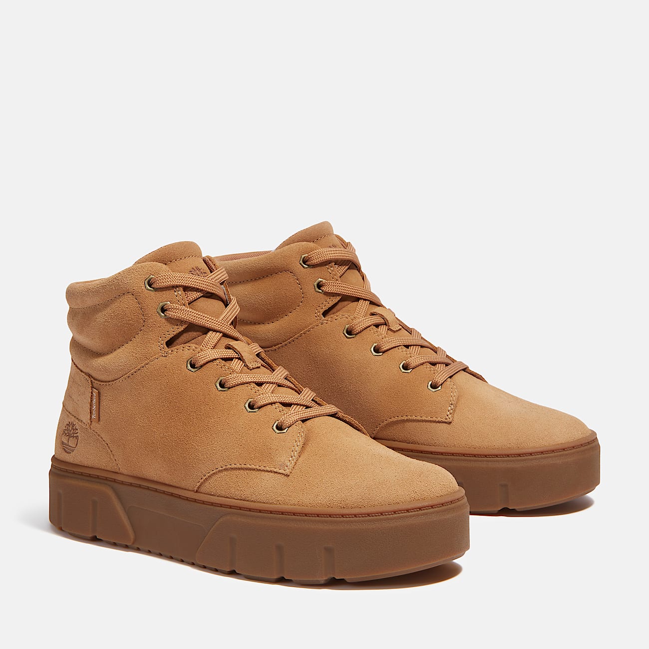 Laurel Court High Top Lace-Up Trainer for Women in Beige