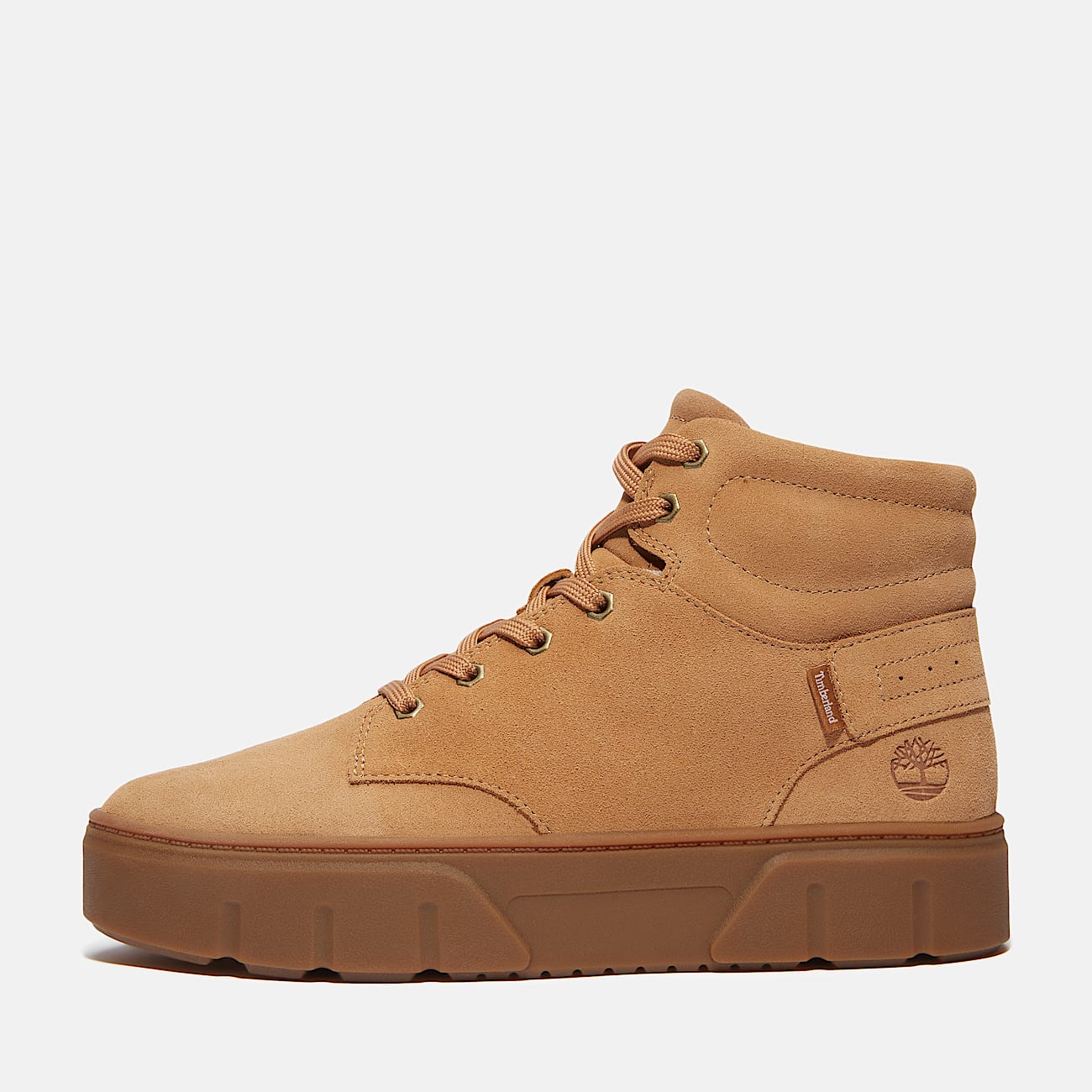 Laurel Court High Top Lace-Up Trainer for Women in Beige