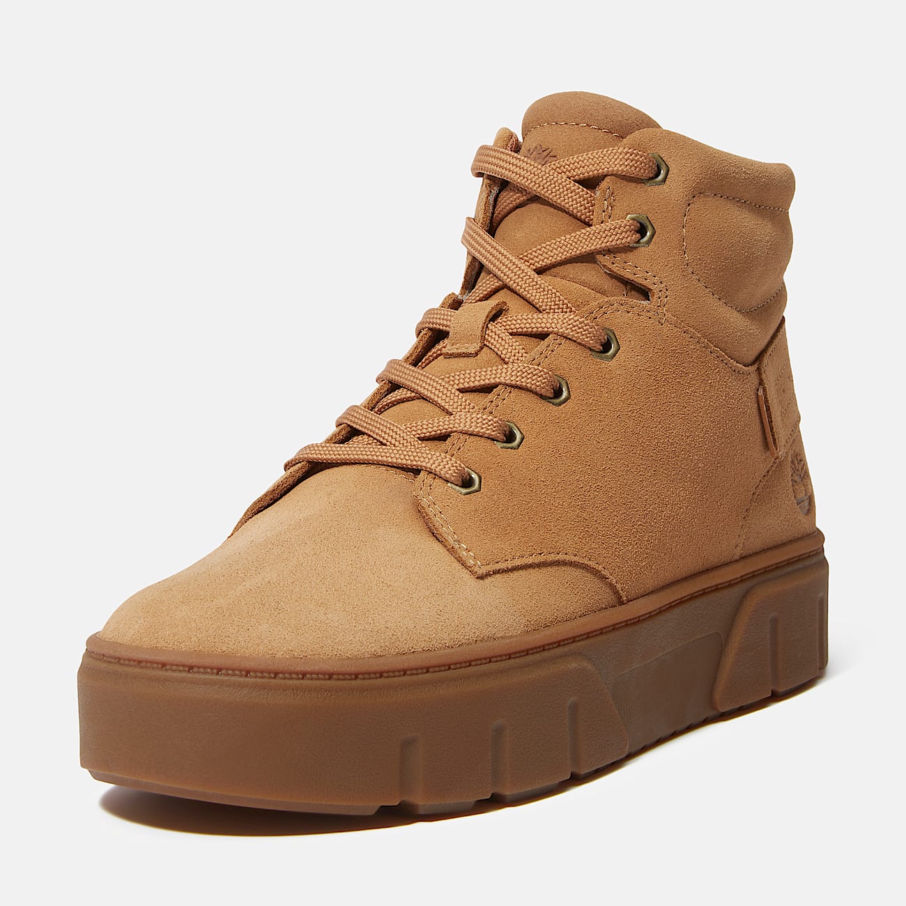 Laurel Court High Top Lace-Up Trainer for Women in Beige