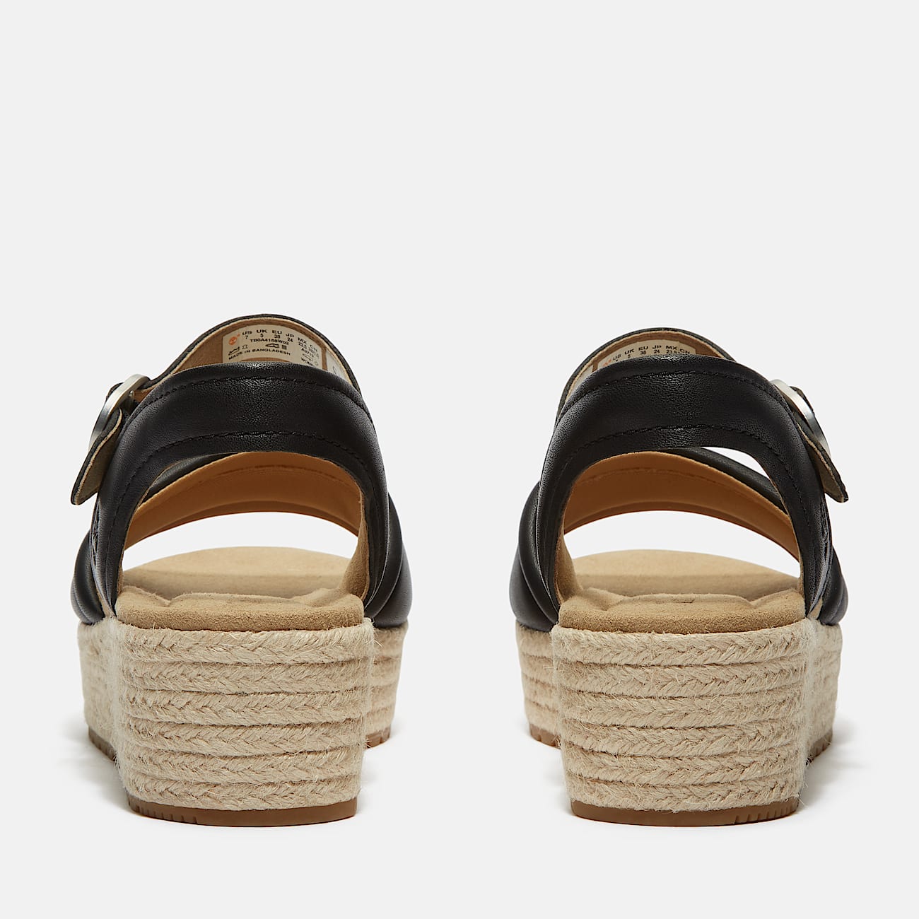 Santorini Sun Backstrap Sandal for Women in Black
