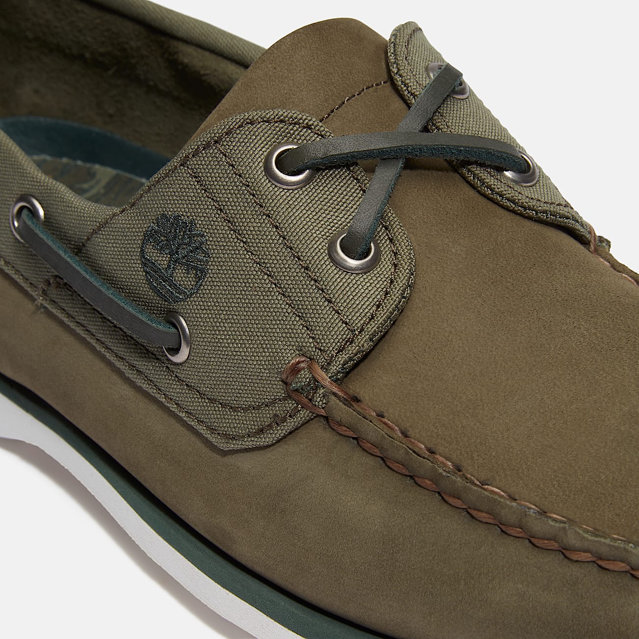 Scarpa da Barca Classic da Uomo in verde scuro - 7