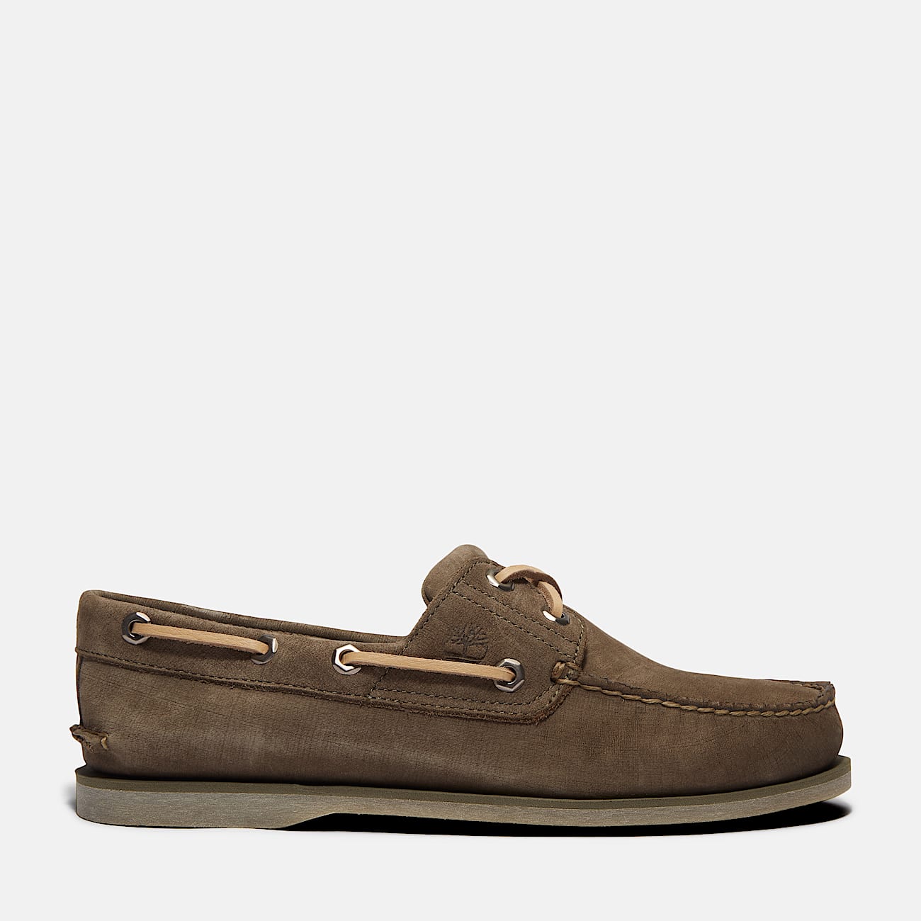 Chaussure bateau classique pour homme en vert - 1