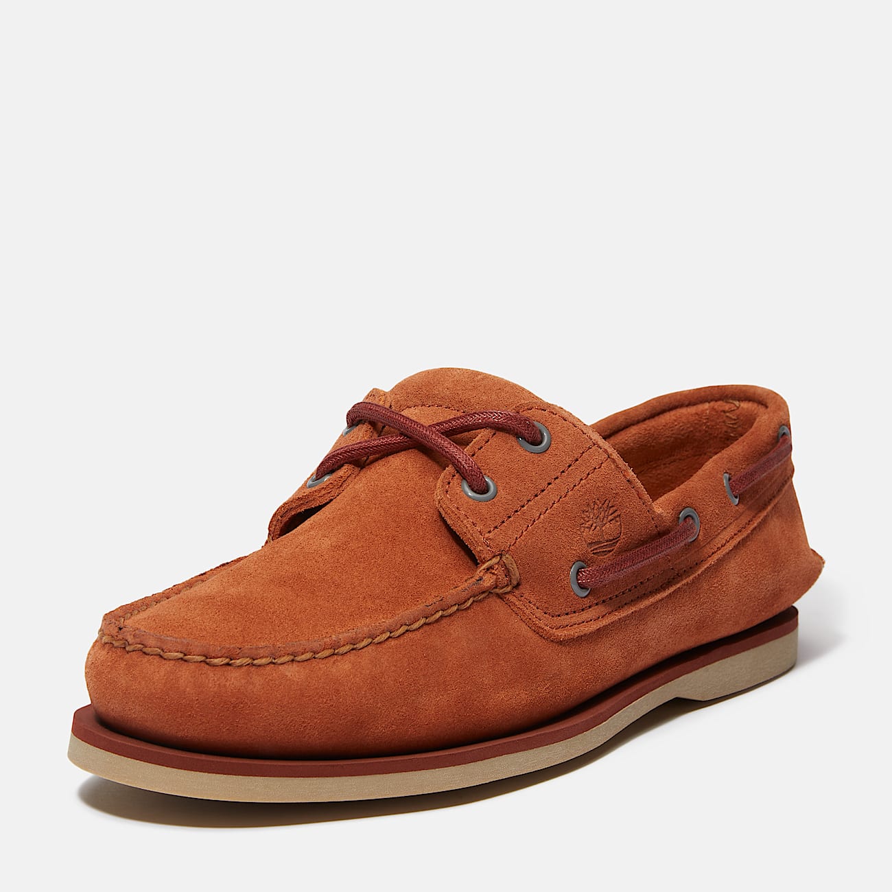 Klassischer Bootsschuh für Herren in Orange