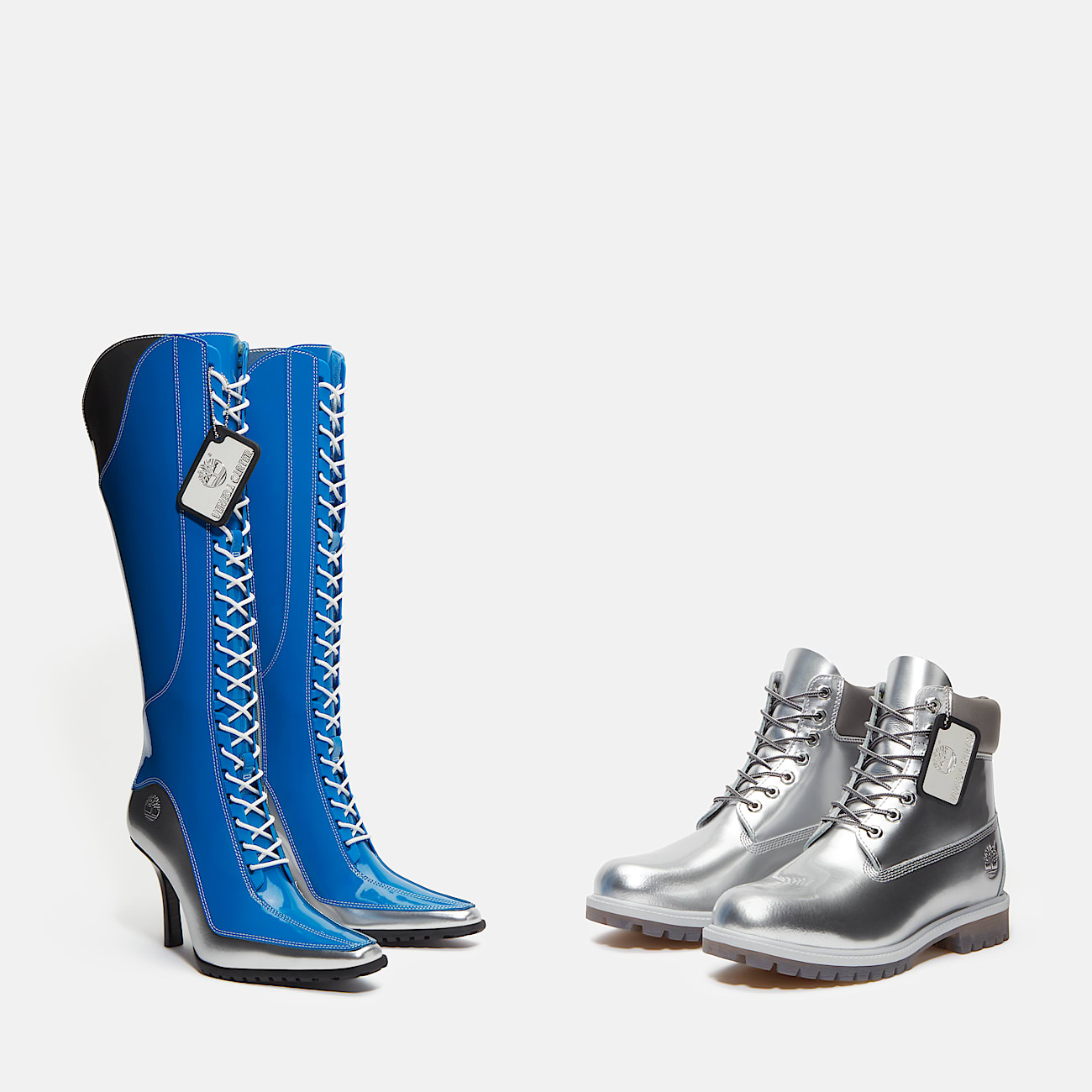 Boot 14 pouces zippée Timberland® X Veneda Carter à lacets pour femme en bleu