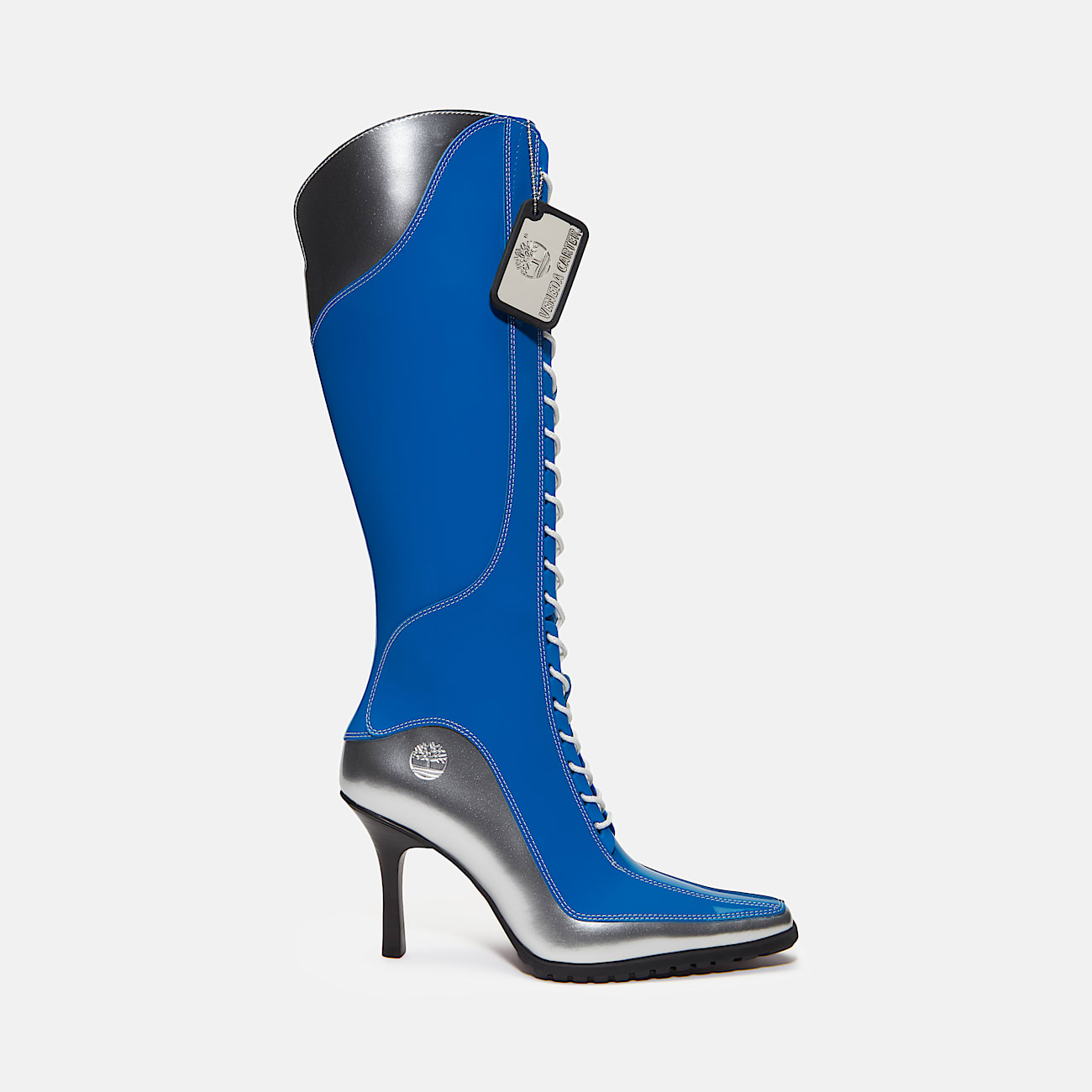 Boot 14 pouces zippée Timberland® X Veneda Carter à lacets pour femme en bleu