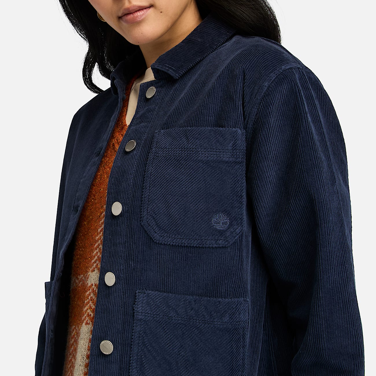 Kempshire Corduroy Chore Jacket for Women in Dark Blue