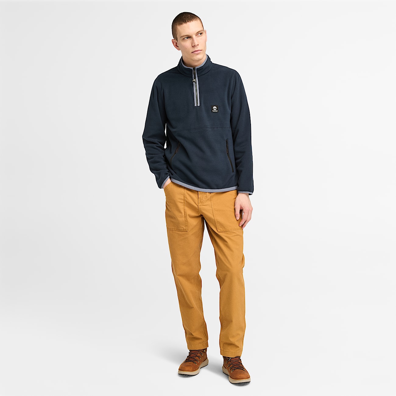 1/4 Zip Polar Fleece for Men in Dark Blue