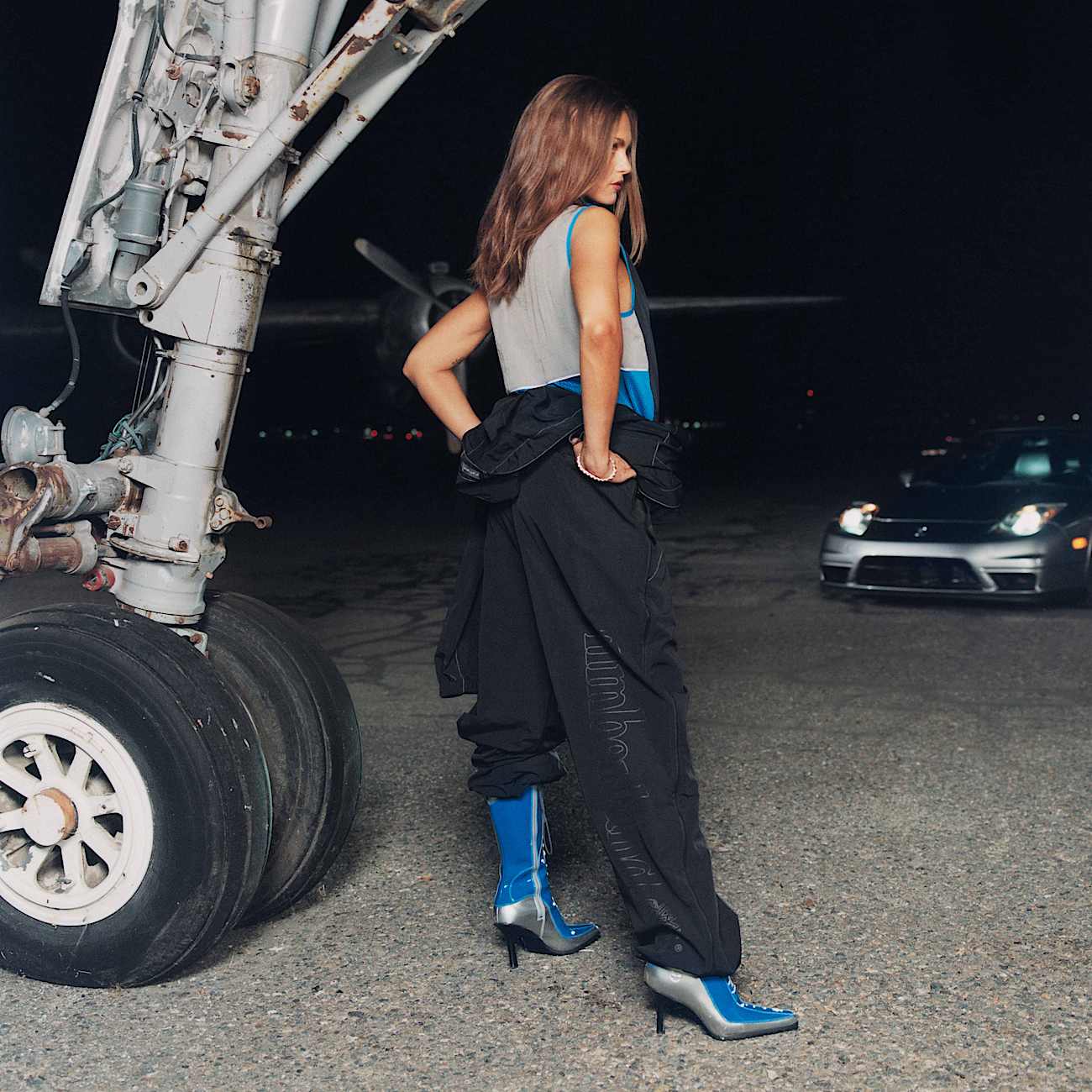 Boot 14 pouces zippée Timberland® X Veneda Carter à lacets pour femme en bleu