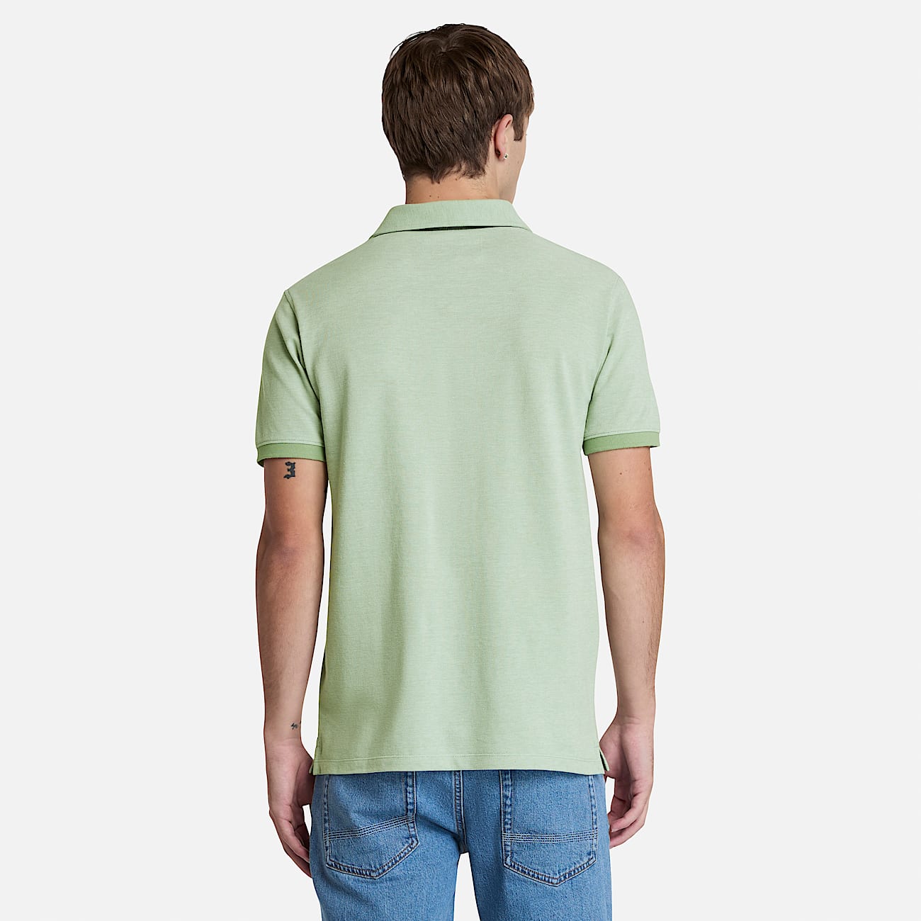 Kurzärmeliges Baboosic Brook Oxford-Polohemd für Herren in Grün